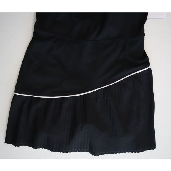 JoyLab 309-09-0910 Womens Sz S Black Knit Asymmetrical Pleated Active Mini Dress - Picture 8 of 16